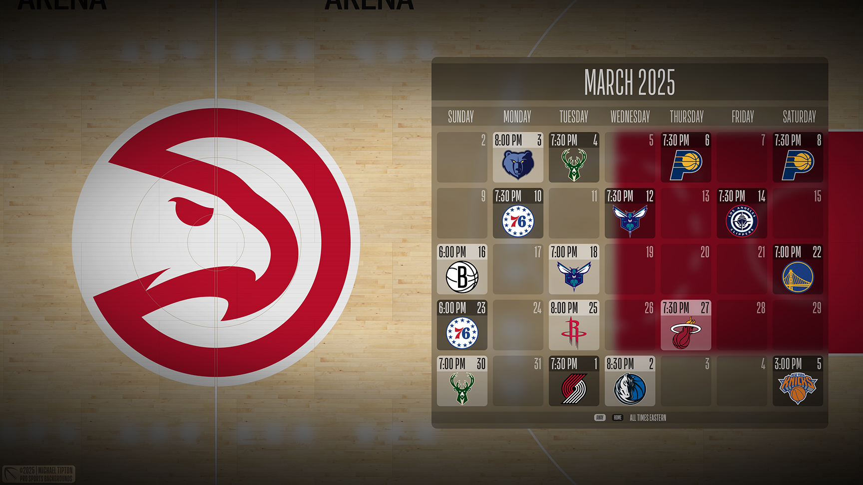 Atlanta Hawks wallpaper schedule desktop ET NBA placeholder thumb