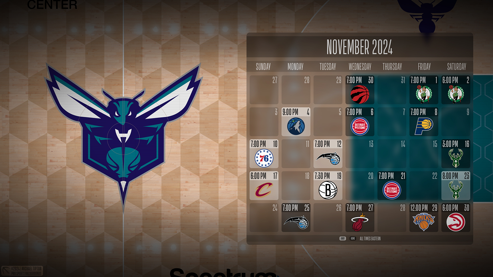 Charlotte Hornets wallpaper schedule desktop ET NBA placeholder thumb