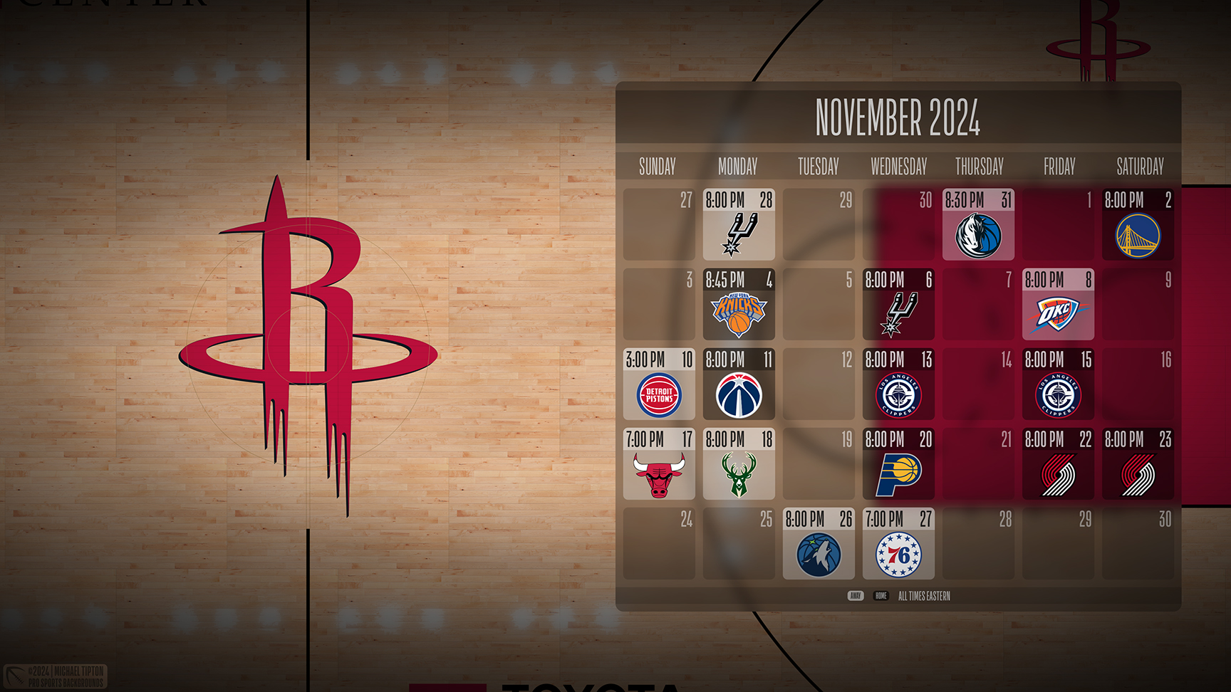 Houston Rockets wallpaper schedule desktop ET NBA placeholder thumb