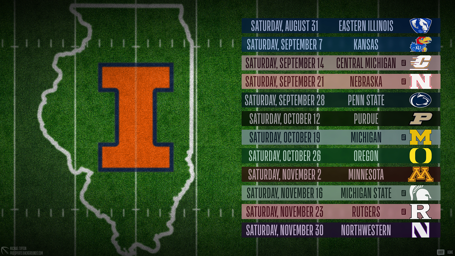 Illinois Fighting Illini wallpaper schedule desktop NCAA placeholder 2024 thumb