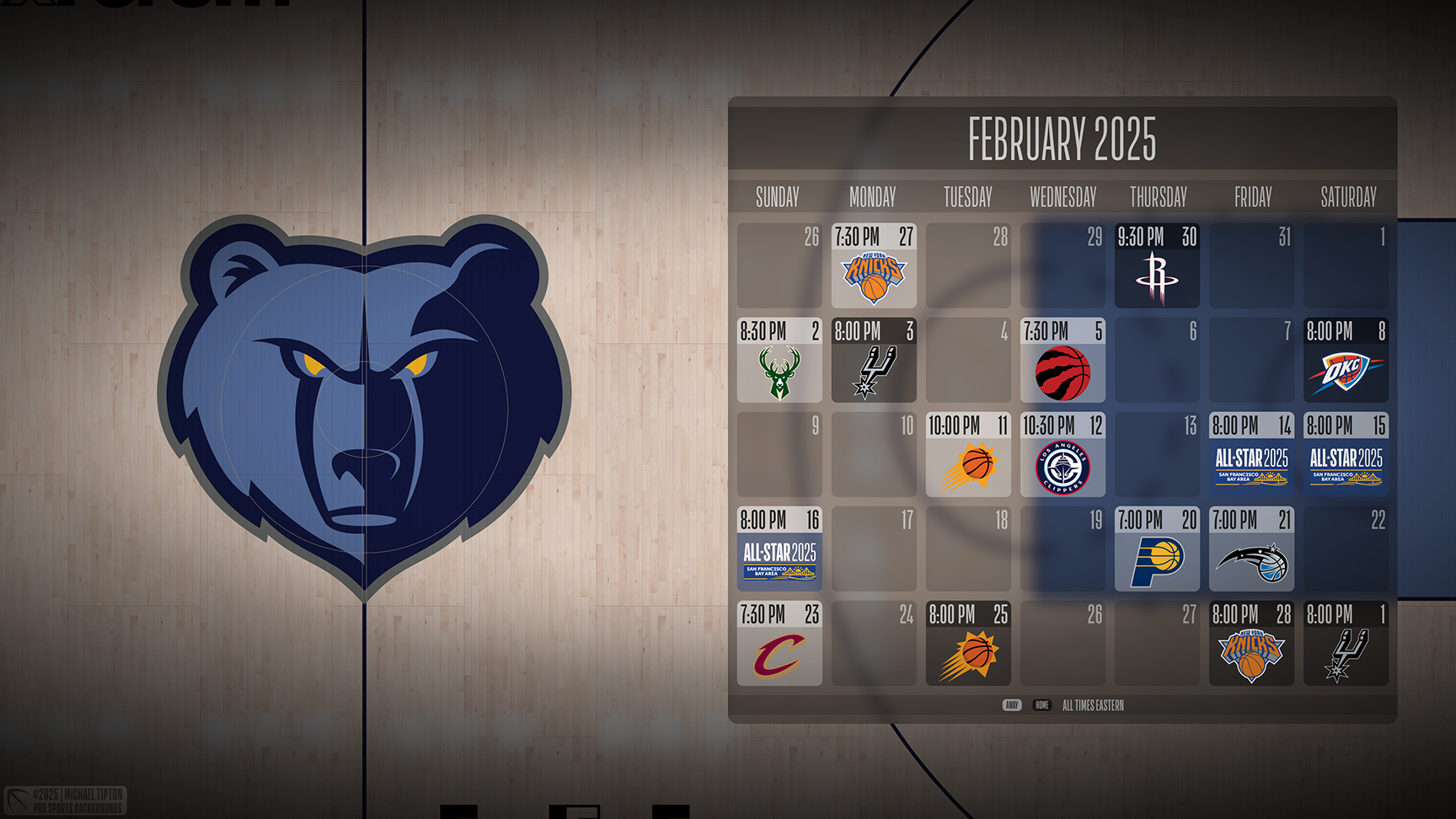 Memphis Grizzlies wallpaper schedule desktop ET NBA placeholder thumb