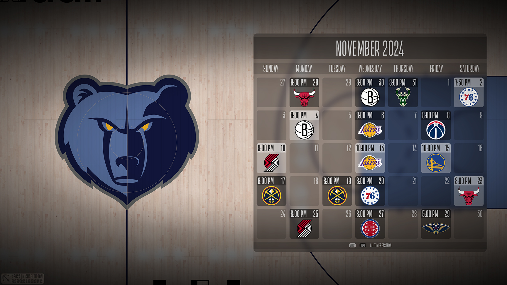 Memphis Grizzlies wallpaper schedule desktop ET NBA placeholder thumb