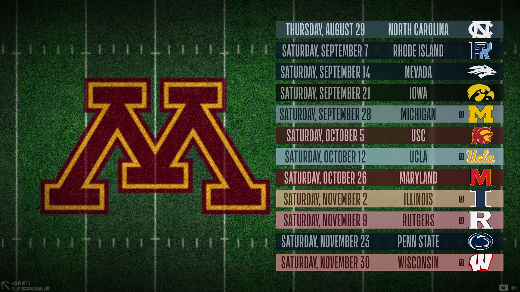 Minnesota Golden Gophers wallpaper schedule desktop NCAA placeholder 2024 thumb