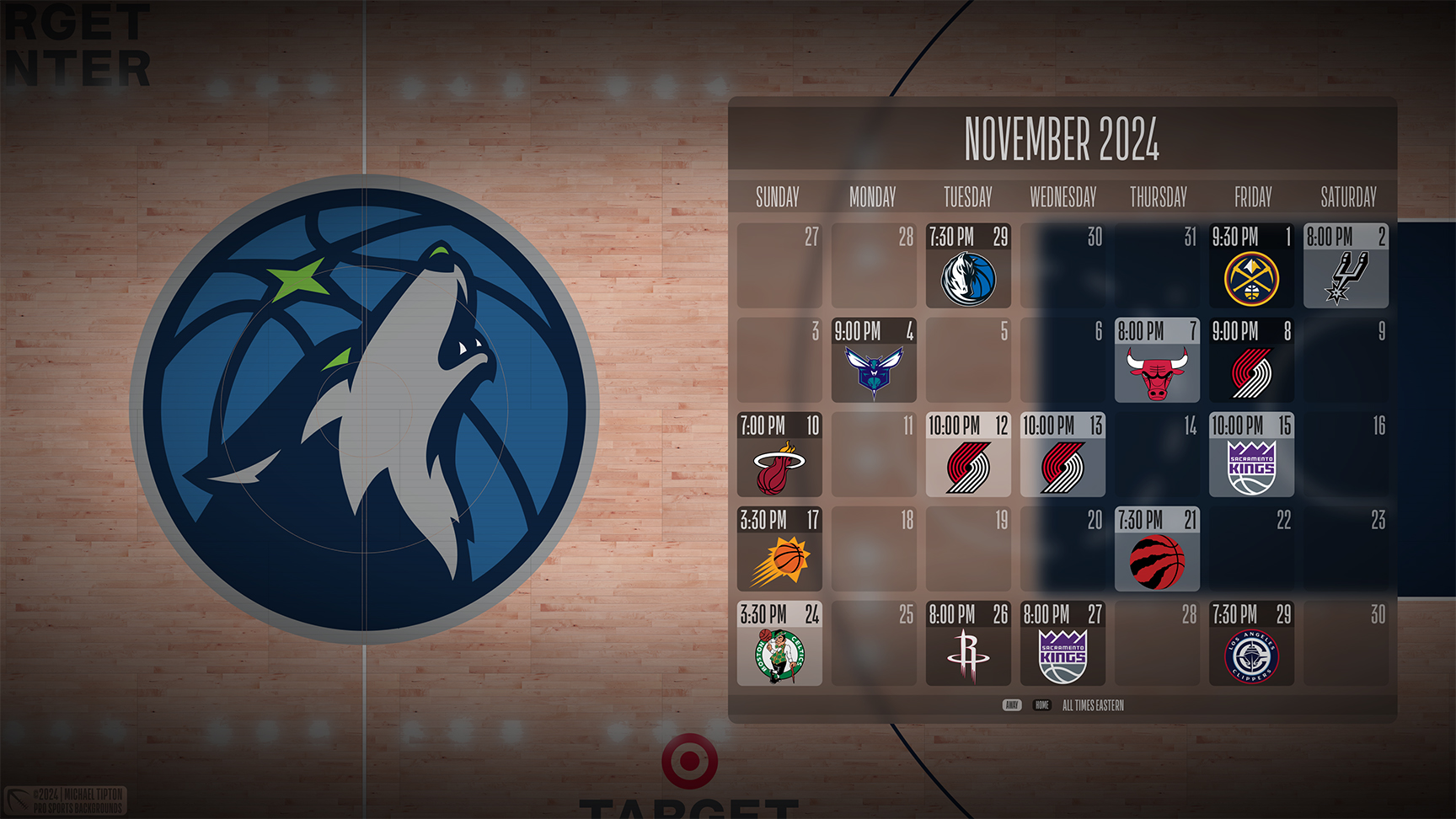 Minnesota Timberwolves wallpaper schedule desktop ET NBA placeholder thumb