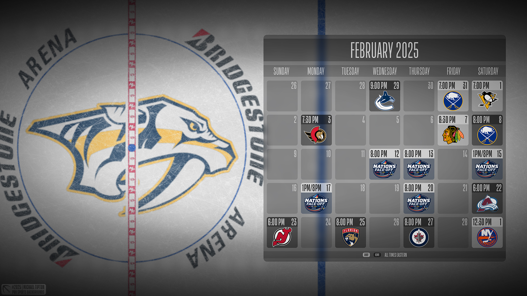 Nashville Predators wallpaper schedule desktop ET NHL placeholder thumb