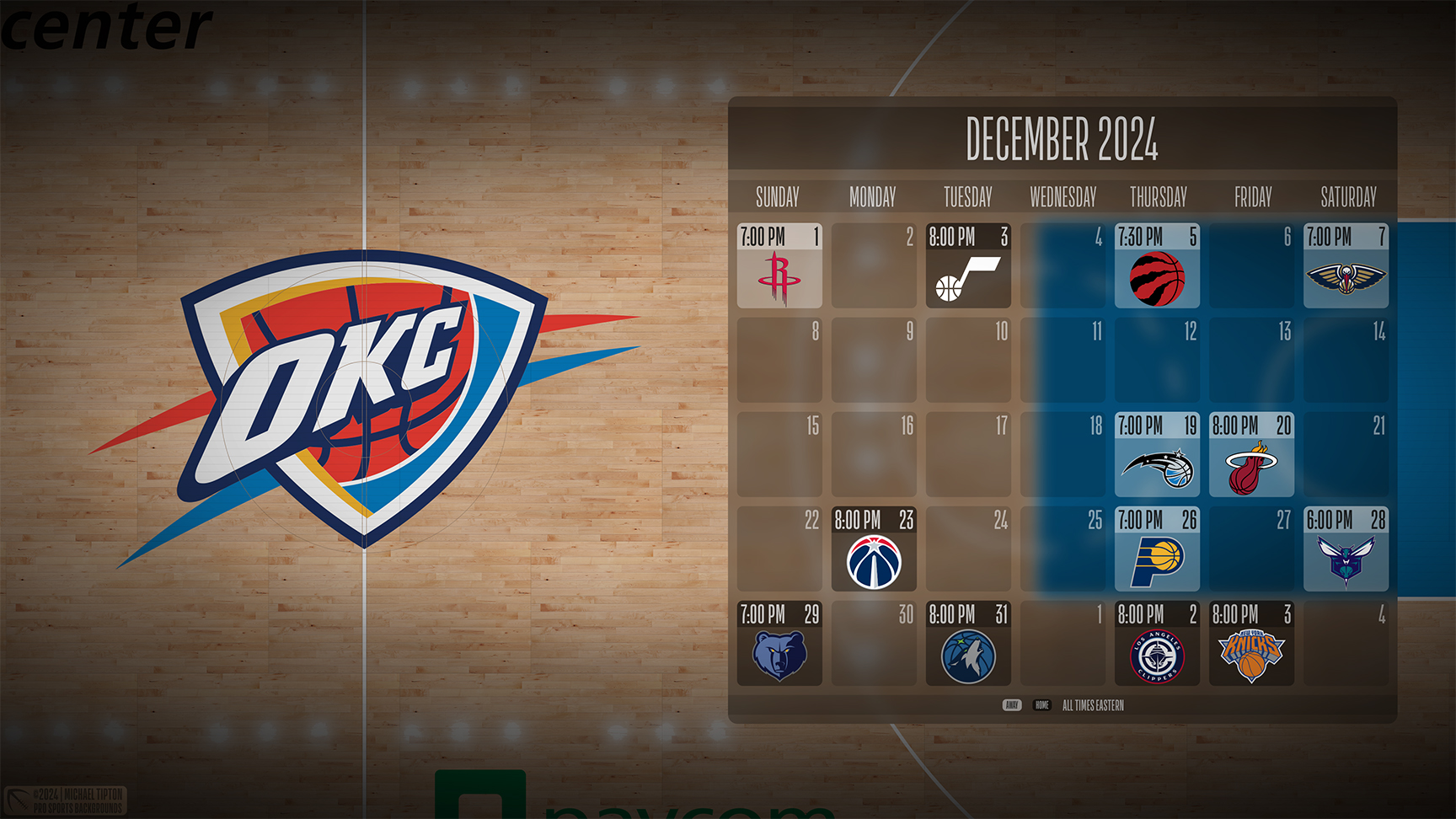 Oklahoma City Thunder wallpaper schedule desktop ET NBA placeholder thumb