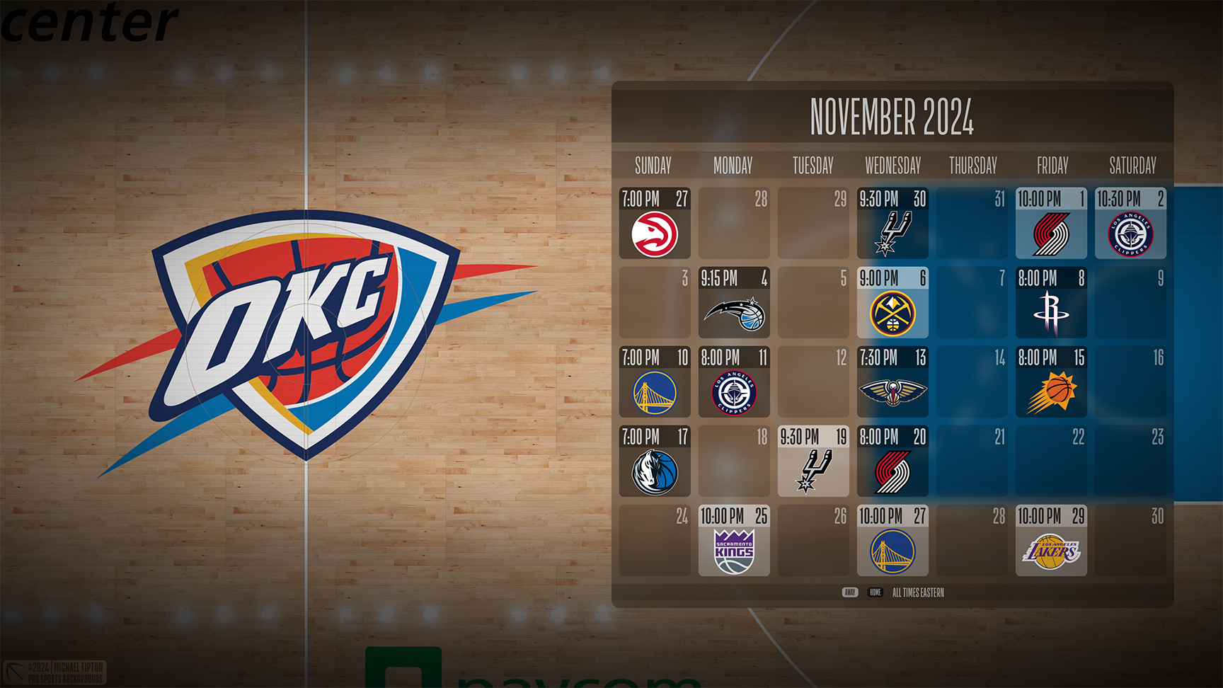 Oklahoma City Thunder wallpaper schedule desktop ET NBA placeholder thumb