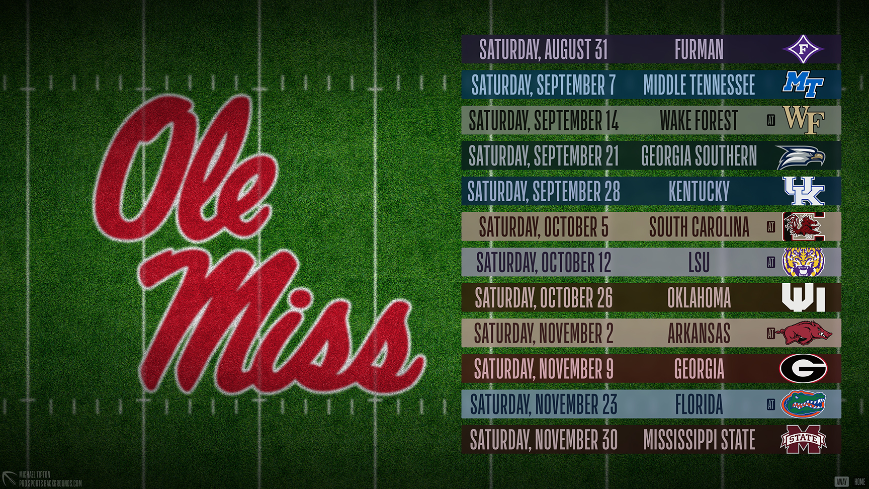 Ole Miss Rebels wallpaper schedule desktop NCAA placeholder 2024 thumb