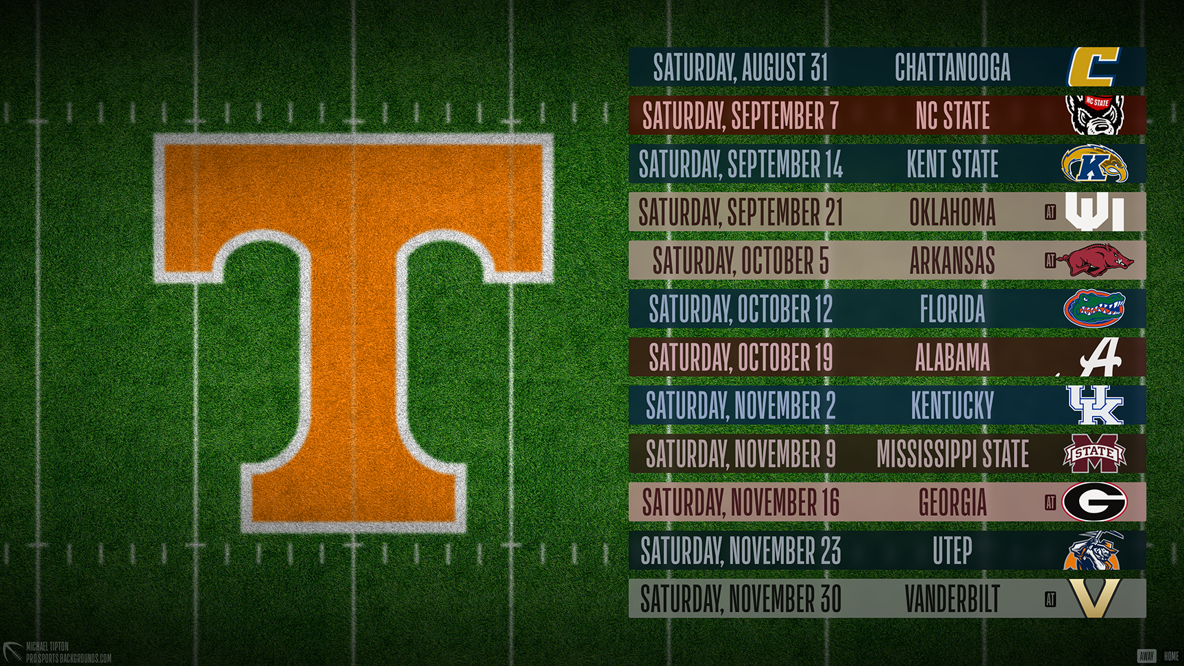 Tennessee Volunteers wallpaper schedule desktop NCAA placeholder 2024 thumb