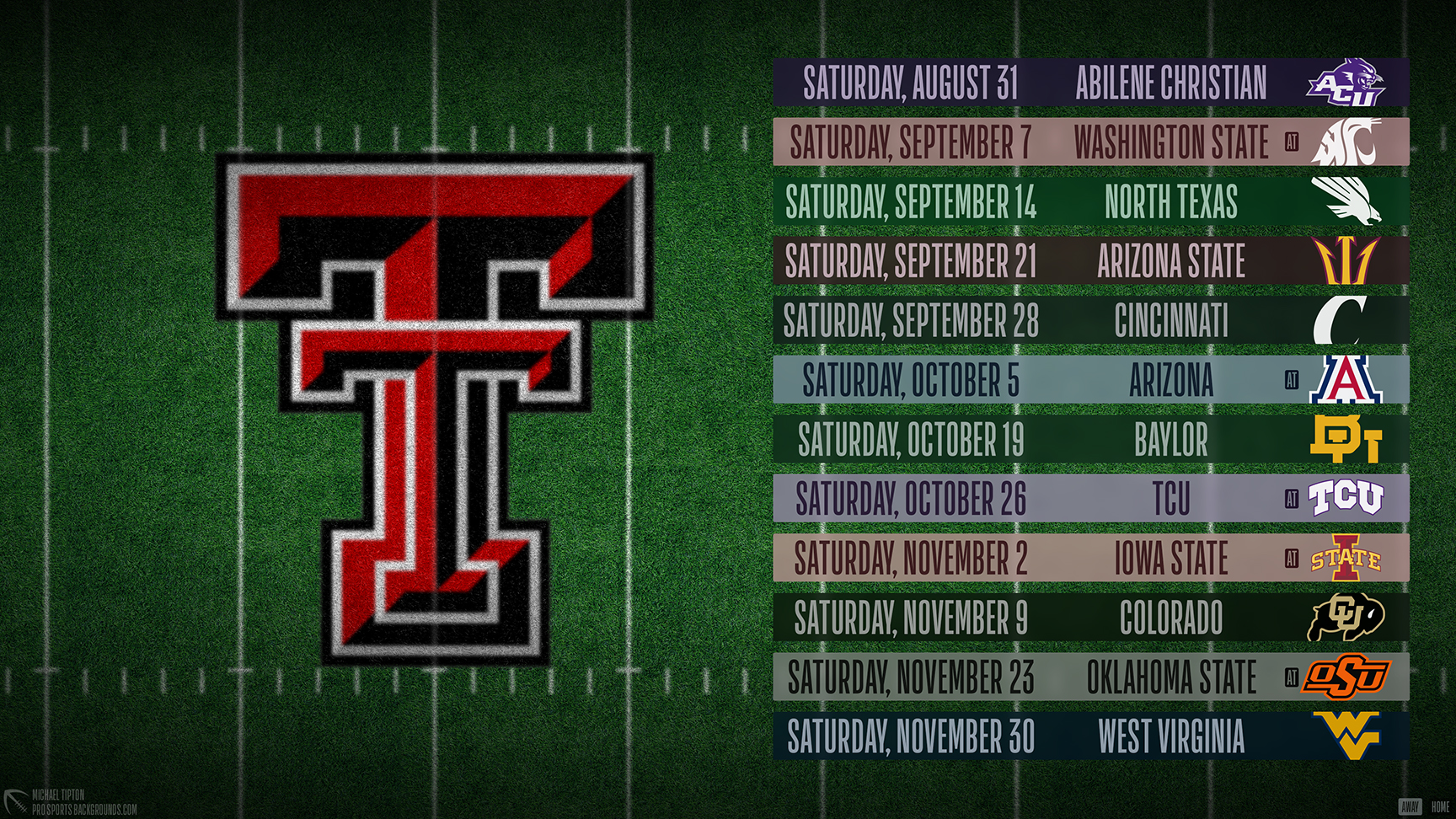 Texas Tech Red Raiders wallpaper schedule desktop NCAA placeholder 2024 thumb