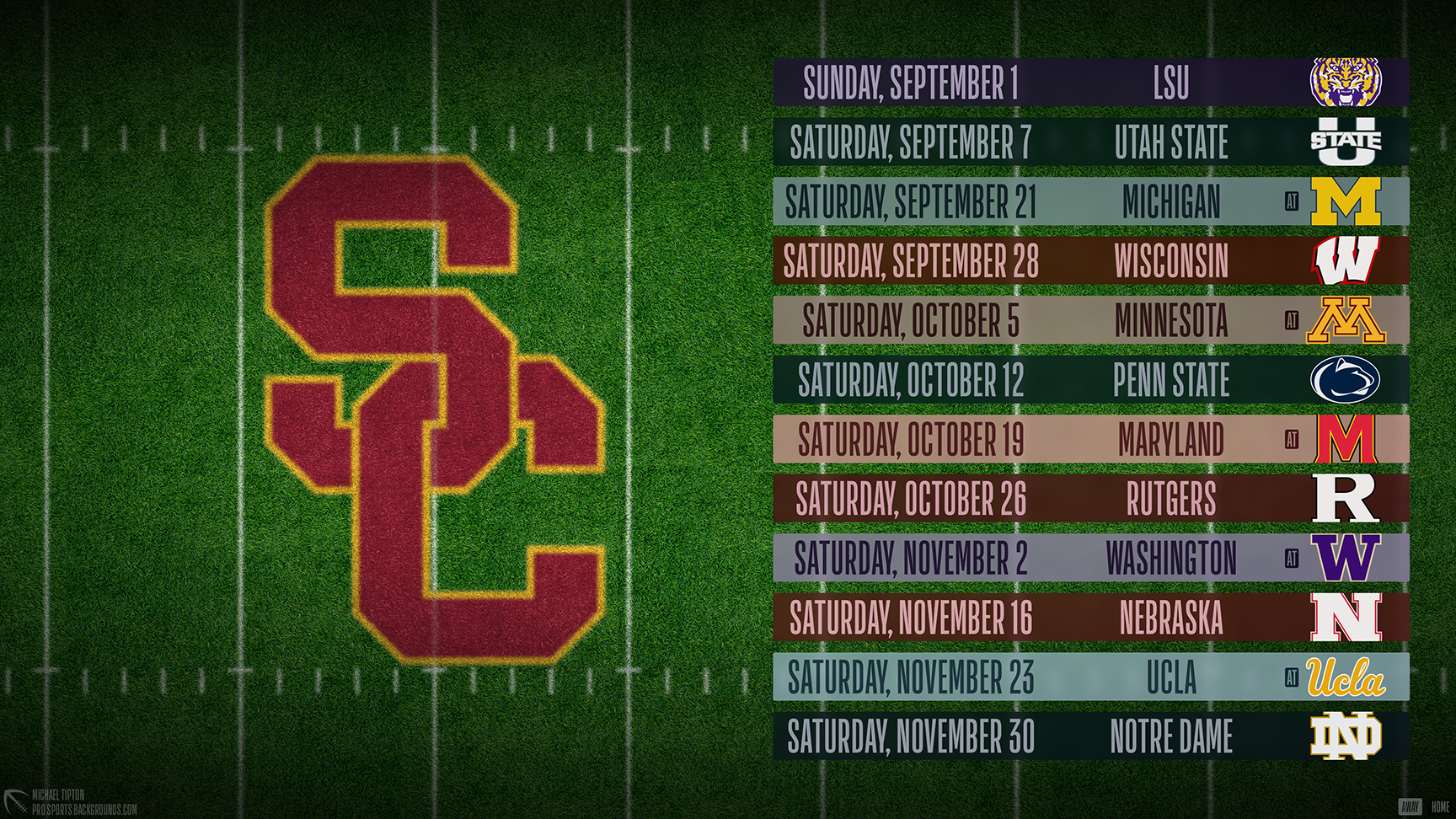 USC Trojans wallpaper schedule desktop NCAA placeholder 2024 thumb