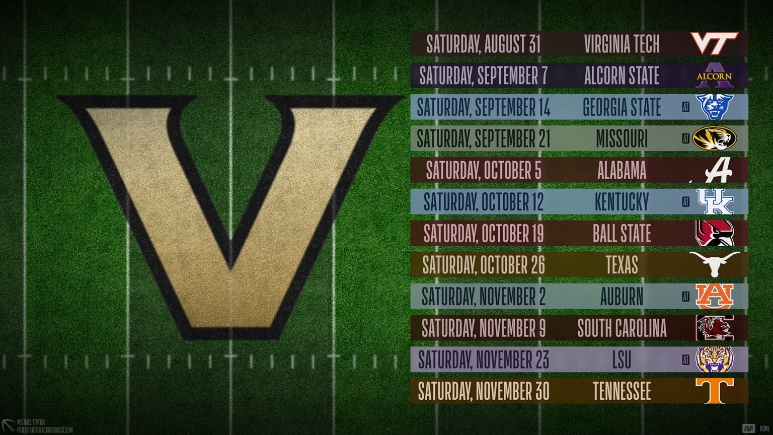 Vanderbilt Commodores Football Schedule 2024 Season Ruth Willow