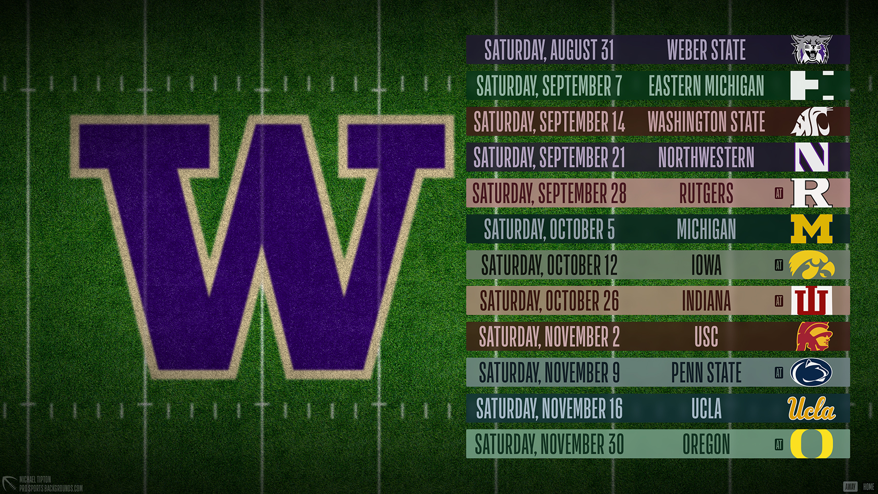 Washington Huskies wallpaper schedule desktop NCAA placeholder 2024 thumb