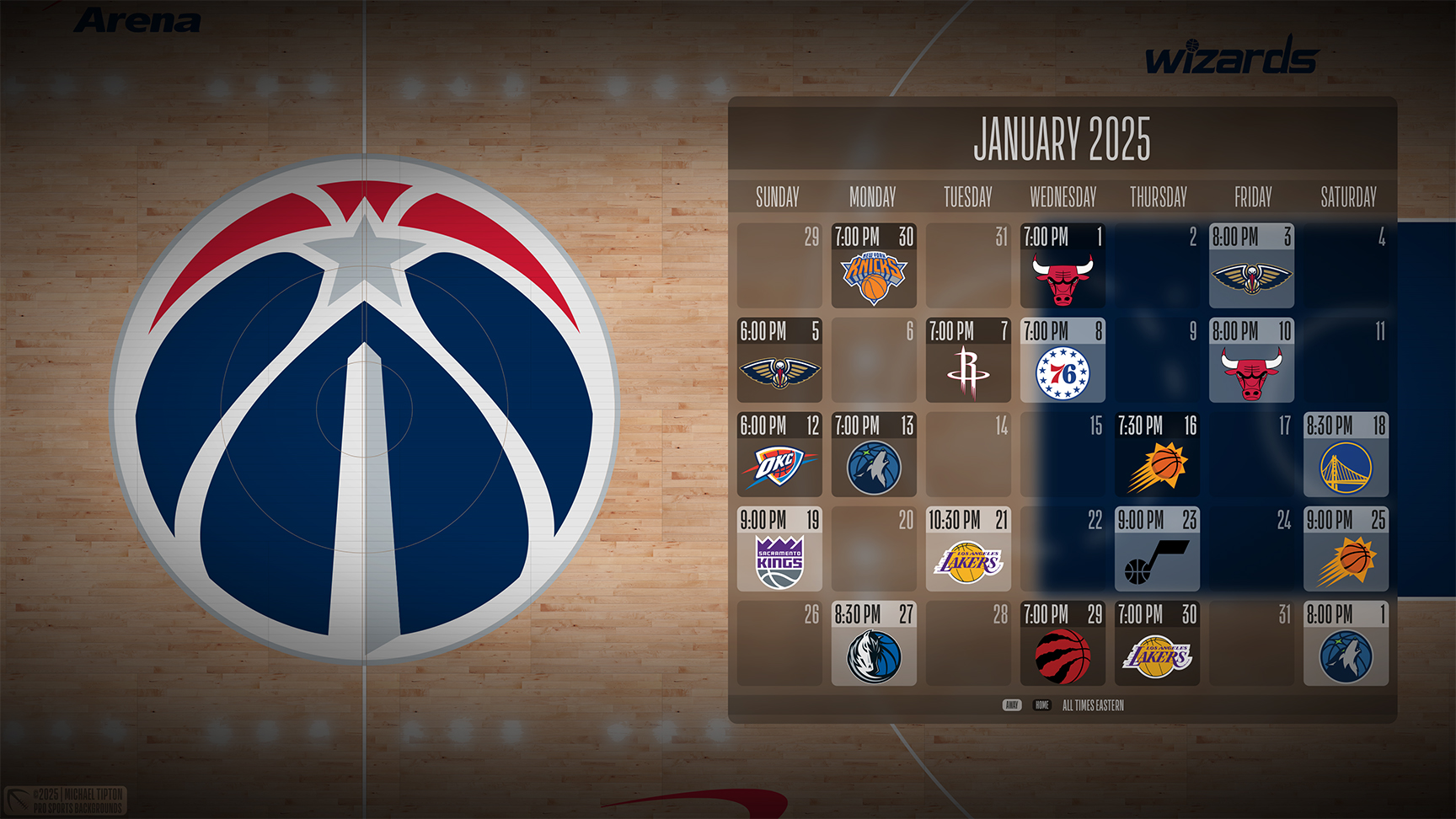 Washington Wizards wallpaper schedule desktop ET NBA placeholder thumb